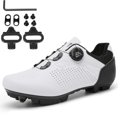 PENXZT Fahrradschuhe Damen Herren MTB Radsportschuhe Mountainbike Schuhe kompatibel mit SPD 2 Schrauben mit Cleats Radschuhe Fahrrad Outdoor