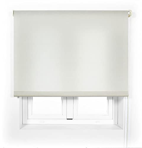 Acomoda Textil - Estor Translucido Liso de Fácil Instalación. Persiana Enrollable para Ventanas y Puertas. (Beige, 60x180 cm)