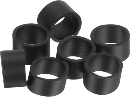 QUARKZMAN 100 Stück Gummibänder, 6x5mm Gummibänder Ringe Kabelbinder Starke Elastische Bänder Rutschfest für Kabelumwicklung Taschenverschlüsse, Schwarz