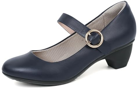 Ortho+rest dam Mary Janes pumps skor klänning skor, marinblå, 37 EU