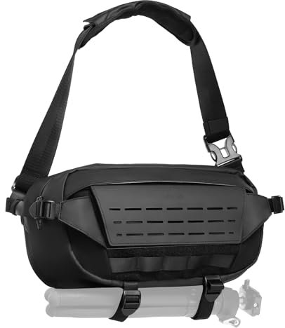 ULANZI Kamera Schultertasche, wasserdichte Kameratasche mit Stativhalterung, DSLR/SLR/spiegellose Kamerataschen Crossbody für Fotografen - Schwarz, 9 l Fassungsvermögen