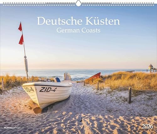 Alpha Edition - Deutsche Küsten 2026 – Bildkalender XXL 60×50 cm mit Panorama-Meerblick, hochwertiger Wandkalender & Wandplaner für Zuhause, Büro & als Geschenk für Küsten- und Naturfans