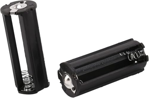 Lot de 2 supports de piles noirs pour 3 piles AAA 1,5 V - Dimensions : 53 x 21 mm