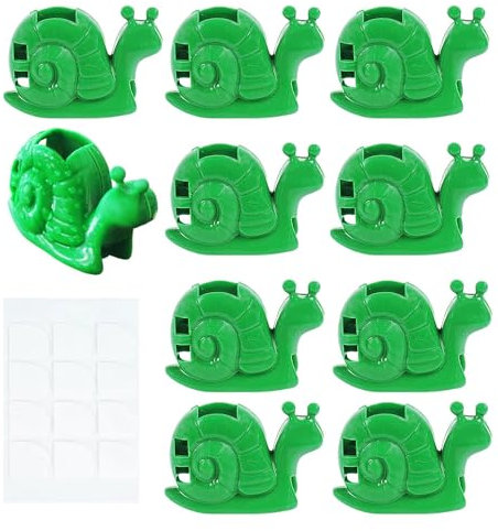 Kixolazr Garden Plant Clips - Snail Shaped Flower Stem Clips - Flower Stands Garden Accessories for Tomatoes Cucumbers Vegetables Shrubs Roses