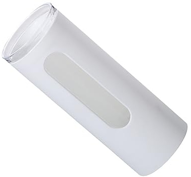 MERRYHAPY Dispenser Bicchieri da Parete Plastica Portabicchieri Automatico Organizer Bicchieri con Copertura Multifunzionale per Cucina e Design Minimalista Bianco
