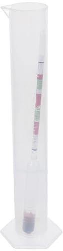 TOPPERFUN Idrometro Alcol 3 Scale Vetro per Birra Vino Liquori Home Brew | Set Completo Cilindro, Facile da Usare, Riutilizzabile e Sicuro