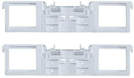 Bisagra para asiento de inodoro kit de accesorios con tornillos de anclaje y pernos plásticos para tapa wc cierre suave amortiguador repuesto bisagras plastico herrajes (2pc tablero 206 mm)