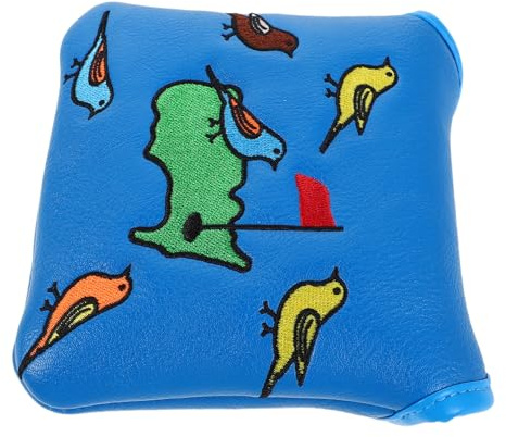TOYANDONA Golf Mallet Putter Schlägerhaube Pu mit Plüschfutter Quadratisch Wetterfester Golfschläger Schutz für Damen und Herren Outdoor Regenschutz