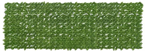 vidaXL Balkonsichtschutz mit Blättern Grün und Gelb 300 x 100 cm, Künstliches Efeu für Sichtschutz, moderne Balkon-Deko, pflegeleicht, wetterfest, Gartenteilung, Outdoorschutz