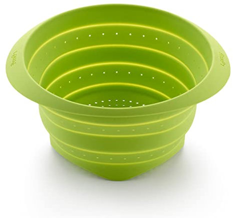 Lékué - Scolapasta pieghevole in silicone 23 cm, Verde