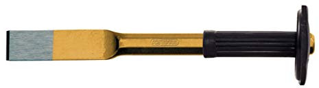 KS Tools 162.0161 - Cincel de pala ancha con protector de manos, 8 cantos (tamaño: 250 x 25 mm)