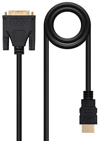 NANOCABLE 10.15.0503 - Câble DVI vers HDMI, mâle-mâle, Noir, 3mts