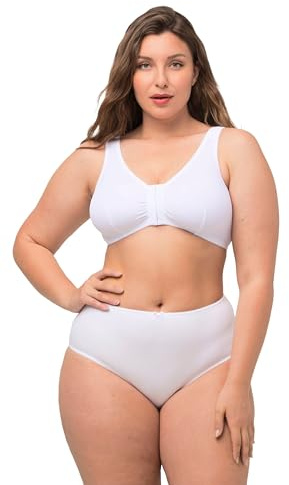 Ulla Popken Bustier, kupa C/D BH, Vit, 125D