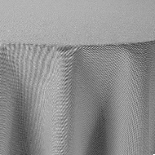 Leinen Optik Tischdecke Oval 160x220 cm Hellgrau · Oval Farbe & Größe wählbar mit Lotus Effekt - Wasserabweisend