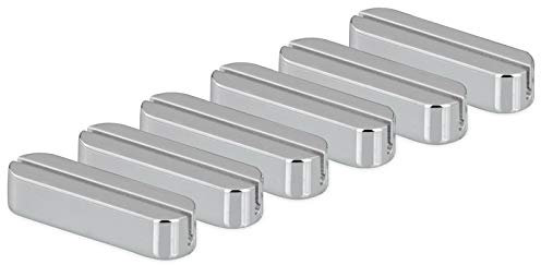 Messerbänkchen Set 6-teilig - versilberte Besteckbänkchen aus Metall, glatt poliert & anlaufgeschützt, edle Messerablage für Festtafel, Dinner & Gastronomie