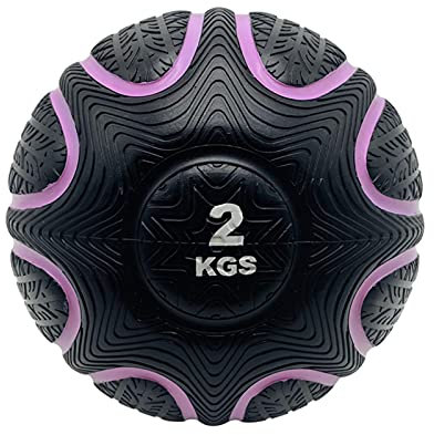 Medizinbälle HUA Krafttraining Fester Medizinball 2kg, Gummi Hüpfball, Balance Ball Gravity Ball, Multifunktionaler Aerobic Gymnastikball, Für Drinnen Und Draußen