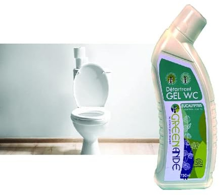 GEL DETARTRANT WC - SANITAIRE EUCALYPTUS - 5 OPERATIONS EN 1 APPLICATION - ECODETERGENT (750 ML)