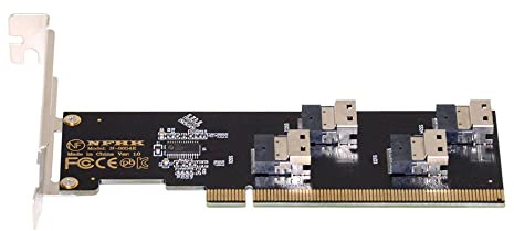 NFHK Four Slimline SFF-8654 4X 4 NVME auf PCIE Express 3.0 4.0 Raid Card VROC Raid0 Hyper Adapter