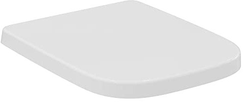 Ideal Standard – i.life B Abattant WC, Design enveloppant, Angulaire, avec option de libération rapide pour faciliter le nettoyage, résistance aux UV, en Duroplast, Blanc Brillant