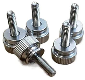 EIFINE 5 Stück M3 M4 M5 M6 Edelstahl-Stufen-Rändelschraube Hand anziehen Fassadenglas-Feststellschrauben (Size : M4X16)
