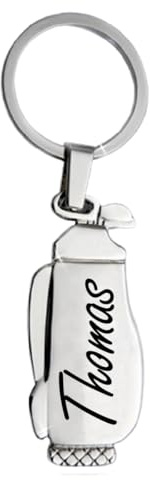 ibera gifts - Llavero de Golf Personalizado en Forma de Bolsa de Golf, Regalos para Golfistas, Regalos Golf Personalizados para Golfistas, Presentado en Bolsa de Regalo