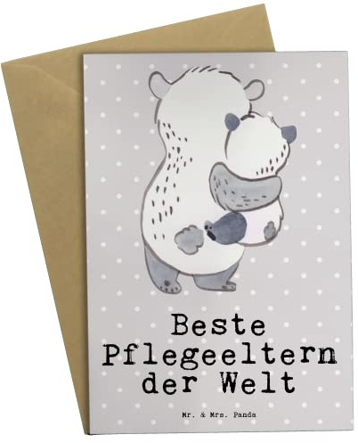 Mr. & Mrs. Panda babykarte Panda Beste Pflegeeltern der Welt - Geschenk, glückwunschkarten, einladungskarten, Mama, Geschenkidee, hochzeitskarten, Familie, Papa, osterkarten, Eltern, weihnachtskarten
