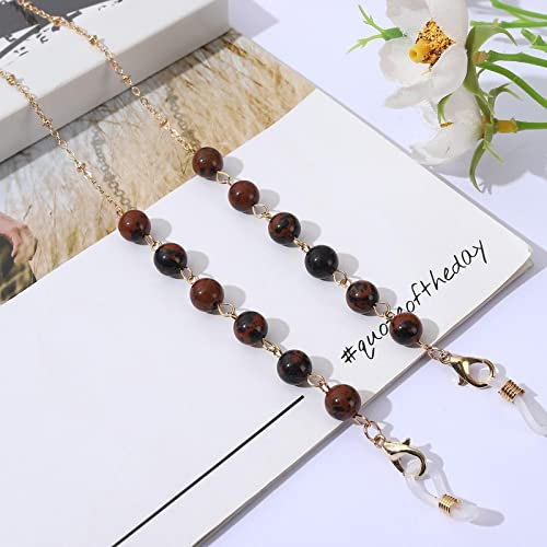 Brillenkette Bohemian Stein Achat Perlen Brillenkette Lanyard Halter Trendige Sonnenbrillen Mode Für Frauen 2