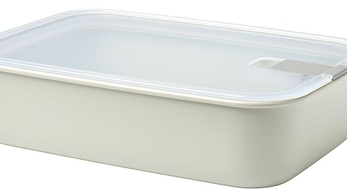 Mepal – Caja de comida fresca EasyClip – Caja de almacenamiento con tapa y cierre de clic – Apto para el microondas, horno y congelador – Hermético y a prueba de derrames - 2250 ml – Nordic white
