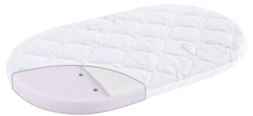 Colchón para cochecito de bebé con brisa Light, apto para Uppababy Vista V2, 32 x 75 x 6 cm, ovalado