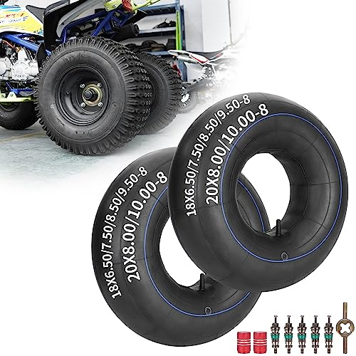 18x6,50-8 18x7,50-8 Innenschläuche ATV Quad Rasentraktor 2 Stück | für 18x6,50-8 18x7,50-8 20x8,00-8 20x10,00-8, ATV, Quad, Go Kart, Mini Bike, Schneefräse, Golfwagen