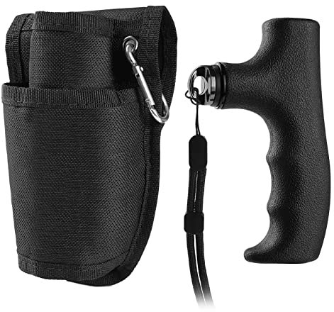 Rigych Monopod Adapter Walking Stick Cane Handle with Waist Bag Set for Trekking Pole Hiking Climbing Photography