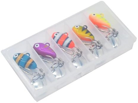 Steinn Spinner Blinker Set in Köderbox für Forelle Barsch Lachs Hecht Zander Angeln (Stil 4 VIB kurz)