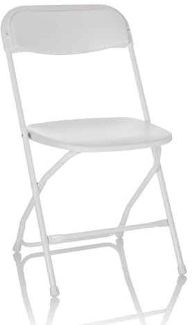 hjh OFFICE Klappstuhl bis 190kg belastbar TUDELA XXL W Campingstuhl klappbar, Indoor- und Outdoor Faltstuhl, Weiß