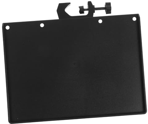 BESTonZON Vassoio per Scheda Audio Live Clip per Microfono, Design Bordi Alti e Superficie Liscia in Abs + Metallo, per Supporto Microfono Nero per Trasmissione in Diretta