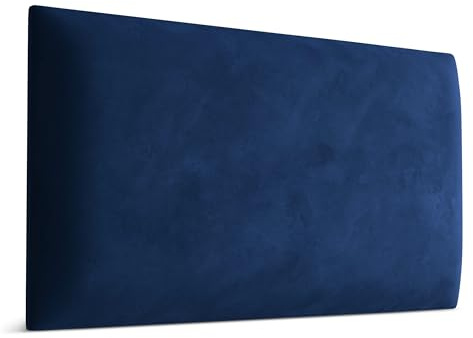 Muralo Pannello Imbottito da Parete Magic Velvet - 70x30 cm, Blu scuro | Cuscino da parete trapuntato in velluto, effetto 3D, montaggio a parete con colla, ideale come testiera del letto o schienale