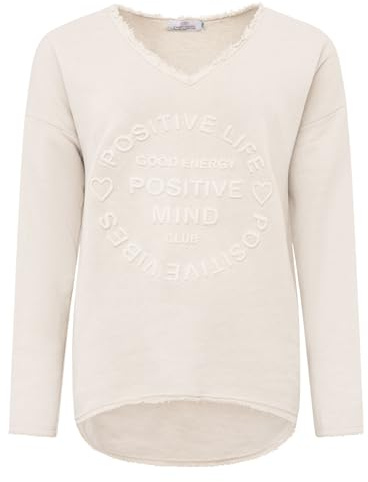 Zwillingsherz Sweatshirt Positiv für Damen Frauen – Hochwertiger Baumwoll Pullover Hoodie Pulli Langarm kuschelig weich Langarmshirt Oversized Sommer