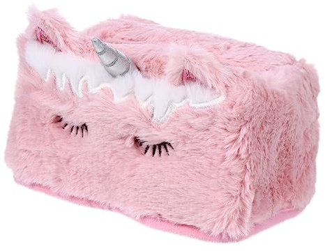 Hoement Einhorn Plüsch Taschentuchbox Cartoon Design Taschentuchhalter Für Schlafzimmer Zuhause Auto Bad Restaurant Club