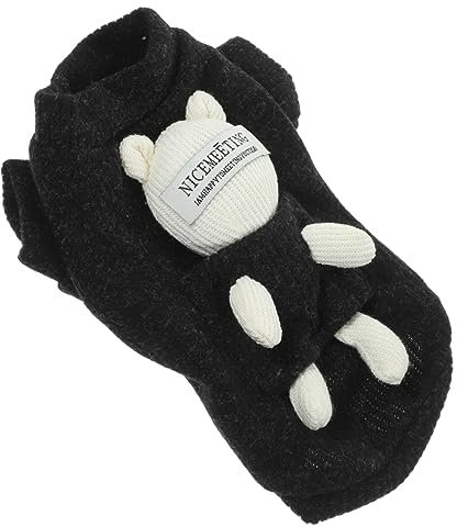 BESPORTBLE Winterkleidung Für Hunde Welpenmantel Schwarz Bequeme Hundekleidung Hundekleidung Baumwolle