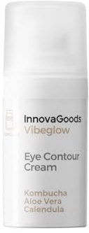 InnovaGoods Contorno de ojos con ingredientes de origen naturales, contorno de ojos previene la aparición de arrugas, bolsas y ojeras, Contorno de ojos con extracto de Kombucha. Todo tipo de piel.