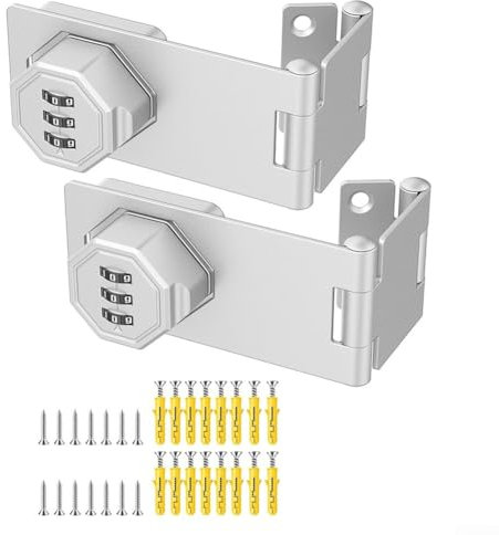 SMZhomeone Digital Password Cabinet Lock Metal Security Locks System for Office Drawer Mailbox Document Storage(Silver)