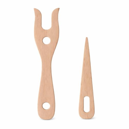 2 Stück Strickgabel - Strickliesel - Strickgabel Für Kinder - Holz Strick Werkzeuge Strickgabel - Handgefertigte Strickgabel - Diy Strickwerkzeuge Für Kreative Flecht Und Strickarbeiten