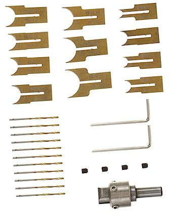 Homoyoyo 24 piezas Kit Brocas de Madera para Cuentas Budistas Herramientas DIY para Pulseras y Anillos Accesorios Duraderos de Acero para Carpintería y Manualidades