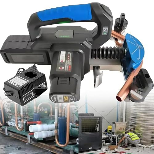 Piegatubi in rame - Macchina piegatubi elettrica per tubi di aria condizionata, da 1/4 a 7/8, funzionamento con un pulsante, batteria 2000mAh