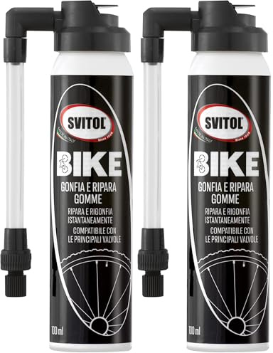 SVITOL Gonfia e Ripara Gomme, Ripara e Rigonfia Istantaneamente, di Facile Utilizzo, 100 ml (Confezione da 2)