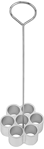 Tomotato Stampo per Dolci in Lega di Alluminio, Forma a Nido d'Ape per Biscotti Ciambelle Casalinga 18x8cm (tuba a sette fori)