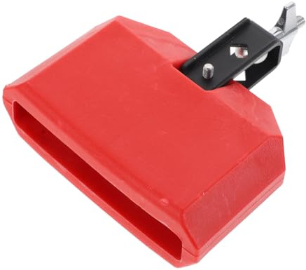 UTHCLO Rotes Schlagzeug Kuhglocken Zubehör 6 Zoll Rostfreies Metall mit Glatter Oberfläche Robustes Percussion Instrument für Anfänger und Profis Praktisches Geschenk