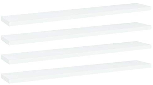 Sophrelle Estantes para estantería 4 uds contrachapada Blanco 60x10x1,5cm Blanco,805202