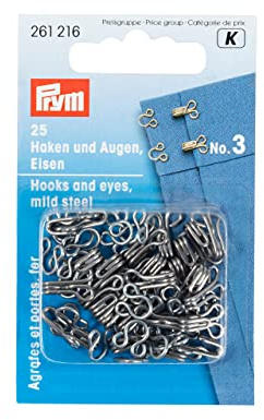 Prym Kleiderhaken und Augen EIS 3 silberfarbig
