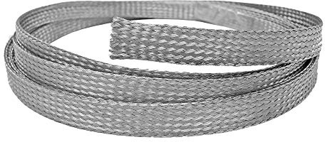 Electriduct 1.75 Stainless Steel Braided Sleeving 304SS Metal Flexible Expandable Mesh Sleeve - 10 Feet