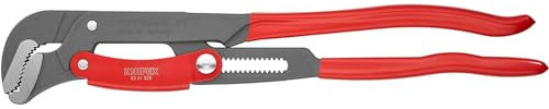 Knipex Clé serre-tubes en S avec réglage rapide à revêtement poudre gris, gainées en plastique 560 mm 83 61 020
